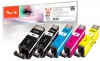 Peach Spar Pack Tintenpatronen kompatibel zu  Canon PGI-525, CLI-526, 4541B006