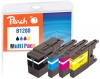 Peach Spar Pack Tintenpatronen, XL-Füllung, kompatibel zu  Brother LC-1280XLVALBP