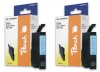 Peach Twin Pack cartouche d'encre cyan light, compatible avec  Epson T0335PHC*2, C13T03354010