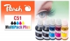Peach Spar Pack Plus Tintenpatronen, kompatibel zu  Canon GI-51