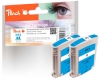 318782 - Peach Twin Pack cartouche d'encre cyan, compatible avec No. 13 c*2, C4815AE*2 HP