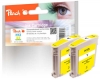 318784 - Peach Twin cartouche d'encre jaune, compatible avec No. 13 y*2, C4817AE*2 HP